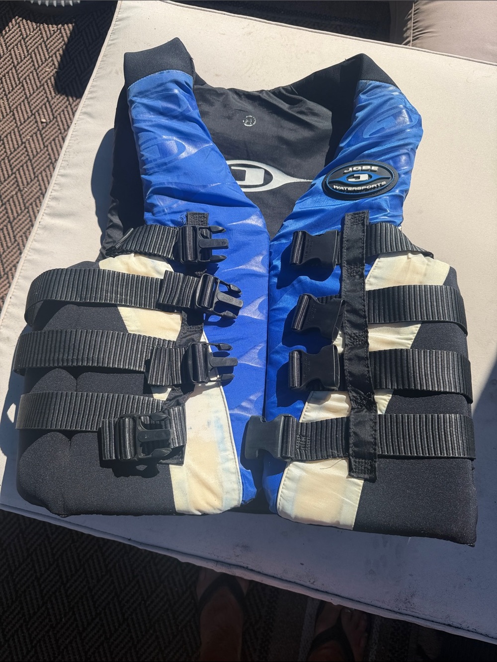 Adult Blue and Black Life Jacket - Safety PFD